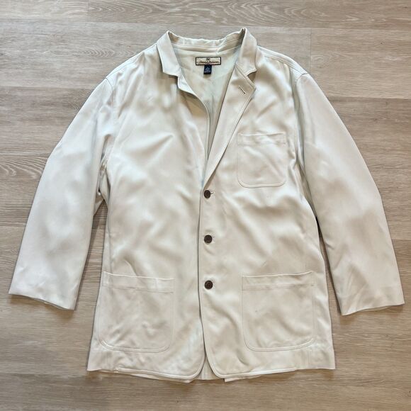 Tommy Bahama Khaki Silk Blazer-Size XL - Picture 1 of 11
